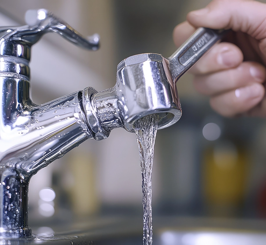 Wasserleitung von einem Waschbecken